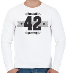 printfashion b-day-42-dark-lightgrey - Férfi pulóver - Fehér (511285)