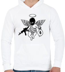 printfashion Cupido - Férfi kapucnis pulóver - Fehér (15882445)