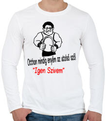 printfashion Az utolsó szó - Férfi hosszú ujjú póló - Fehér (1209280)