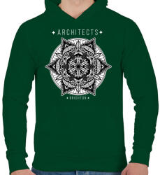 printfashion Mandala - Férfi kapucnis pulóver - Sötétzöld (118207)