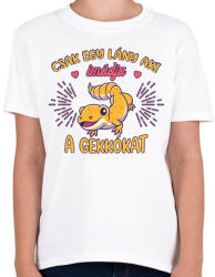 printfashion Egy lány - Gekkó - Gyerek póló - Fehér (10782643)