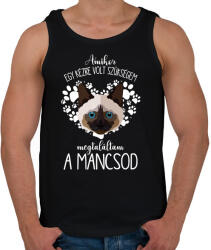 printfashion Megtaláltam a mancsod - Sziámi - Férfi atléta - Fekete (5452837)