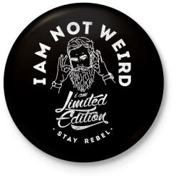 printfashion Nem vagyok furcsa - Kitűző, hűtőmágnes - Fekete (3091264)