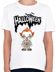 printfashion Halloween Pennywise - Gyerek póló - Fehér (1836486)