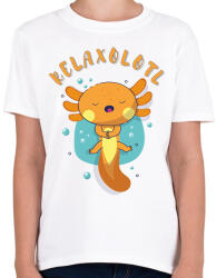 printfashion Relaxolotl - Gyerek póló - Fehér (10877299)