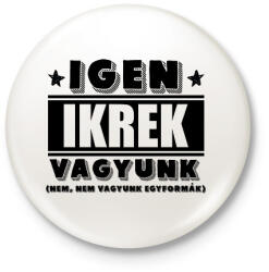 printfashion Ikrek vagyunk (fekete) - Kitűző, hűtőmágnes - Fehér (10921928)