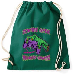 printfashion Zombi kockafej - Sportzsák, Tornazsák - Sötétzöld (208070)