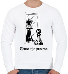 printfashion Trust the process - Férfi pulóver - Fehér (15882416)