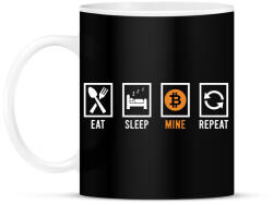 printfashion BITCOIN 4 EVER 83 - Bögre - Fekete (6212180)