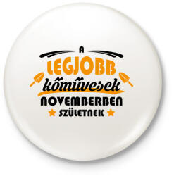 printfashion Legjobb kőművesek - Hónappal - Kitűző, hűtőmágnes - Fehér (10290971)