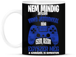 printfashion Nem mindig játszom videó játékokkal. . . - Bögre - Fekete (16433380)