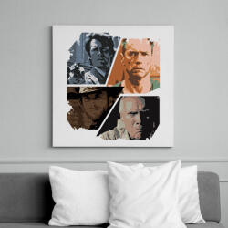 printfashion Best of Clint Eastwood - Vászonkép - Fehér (6623778)