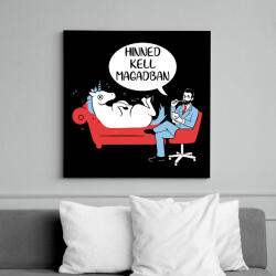 printfashion Hinned kell magadban - unikornis - Vászonkép - Fekete (6647893)