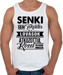 printfashion Tökéletes lovasok - Férfi atléta - Fehér (13998255)