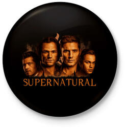 printfashion SUPERNATURAL FAMILY - Kitűző, hűtőmágnes - Fekete (3104017)