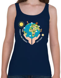 printfashion Az állatok a barátaink - Női atléta - Sötétkék (13353572)