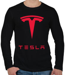 printfashion Tesla - Férfi hosszú ujjú póló - Fekete (533400)