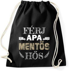 printfashion Férj, apa, mentős, hős - Sportzsák, Tornazsák - Fekete (9126900)