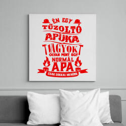 printfashion Tűzoltó Apuka - Vászonkép - Fehér (6624019)