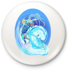 printfashion Sellő születése - Kitűző, hűtőmágnes - Fehér (13990639)