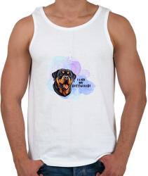 printfashion I love my rotweiler - Férfi atléta - Fehér (14243859)