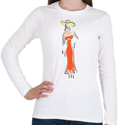 printfashion Nő - Női hosszú ujjú póló - Fehér (439963)