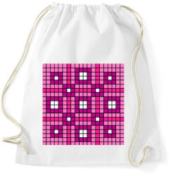printfashion Kockás minta 06 - Sportzsák, Tornazsák - Fehér (10981119)