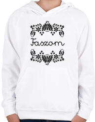 printfashion Faszom - Gyerek kapucnis pulóver - Fehér (16378719)