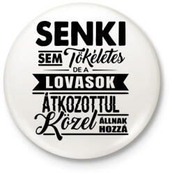 printfashion Tökéletes lovasok - Kitűző, hűtőmágnes - Fehér (13998657)