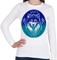 printfashion jég farkas - Női hosszú ujjú póló - Fehér (13298455)