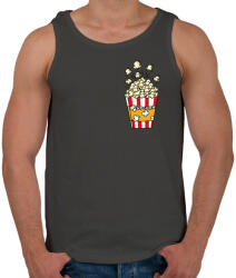 printfashion Popcorn zseb - Férfi atléta - Sötétszürke (418888)