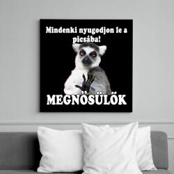 printfashion Megnősülök! - Vászonkép - Fekete (6658779)