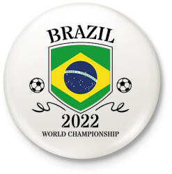 printfashion Brazil 2022 - Kitűző, hűtőmágnes - Fehér (10794583)