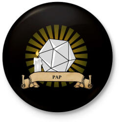 printfashion A pap - Kitűző, hűtőmágnes - Fekete (3103104)