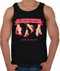 printfashion Már van elég cipőm! - . . . mondta: soha, senki! - Férfi atléta - Fekete (12064251)