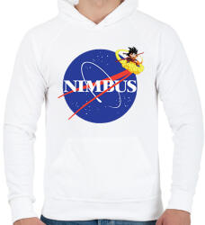 printfashion Flyin Nimbus - Férfi kapucnis pulóver - Fehér (2554505)