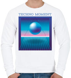 printfashion Techno Moment - Férfi pulóver - Fehér (6577725)