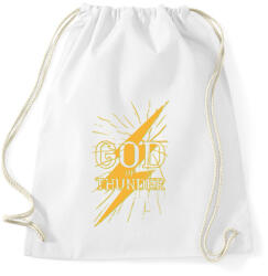 printfashion God of thunder - a mennydörgés istene - Sportzsák, Tornazsák - Fehér (4607396)