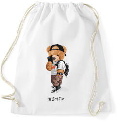printfashion Szelfi maci - Sportzsák, Tornazsák - Fehér (7064583)