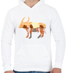 printfashion Bika - Férfi kapucnis pulóver - Fehér (6250819)