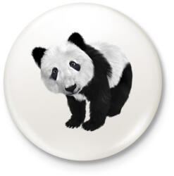 printfashion Panda - Kitűző, hűtőmágnes - Fehér (12056934)