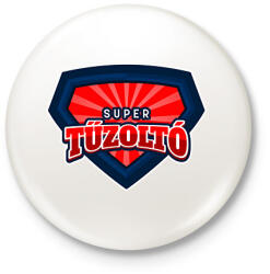 printfashion SUPER TÚZOLTÓ - Kitűző, hűtőmágnes - Fehér (11491660)