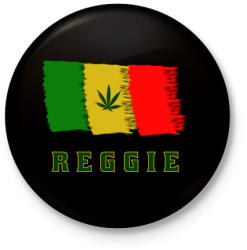 printfashion reggie - Kitűző, hűtőmágnes - Fekete (3097340)