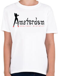 printfashion amsterdam-black-red - Gyerek póló - Fehér (779458)