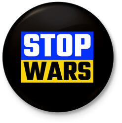 printfashion STOP WARS 2 - Kitűző, hűtőmágnes - Fekete (11453764)