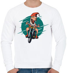 printfashion Karácsonyi dínó - Férfi pulóver - Fehér (10146596)