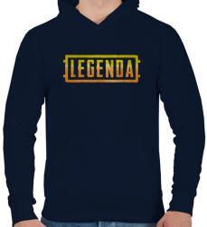 printfashion Legenda - PUBG Style - Férfi kapucnis pulóver - Sötétkék (1554410)