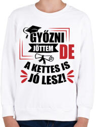 printfashion A kettes is jó lesz - Gyerek pulóver - Fehér (15907538)