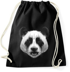 printfashion Black Metal Panda - Sportzsák, Tornazsák - Fekete (38308)