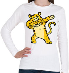 printfashion Gepárd dab. - Női hosszú ujjú póló - Fehér (2353734)